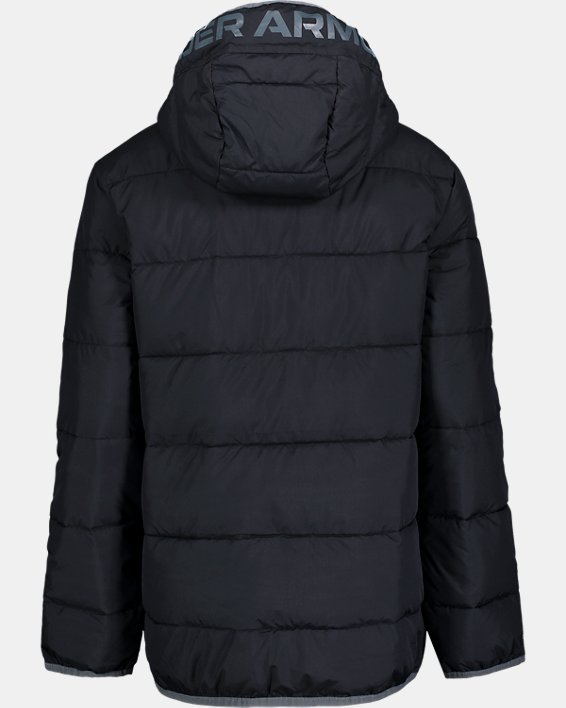 Boys' UA Pronto Puffer Jacket, Black, pdpMainDesktop image number 1